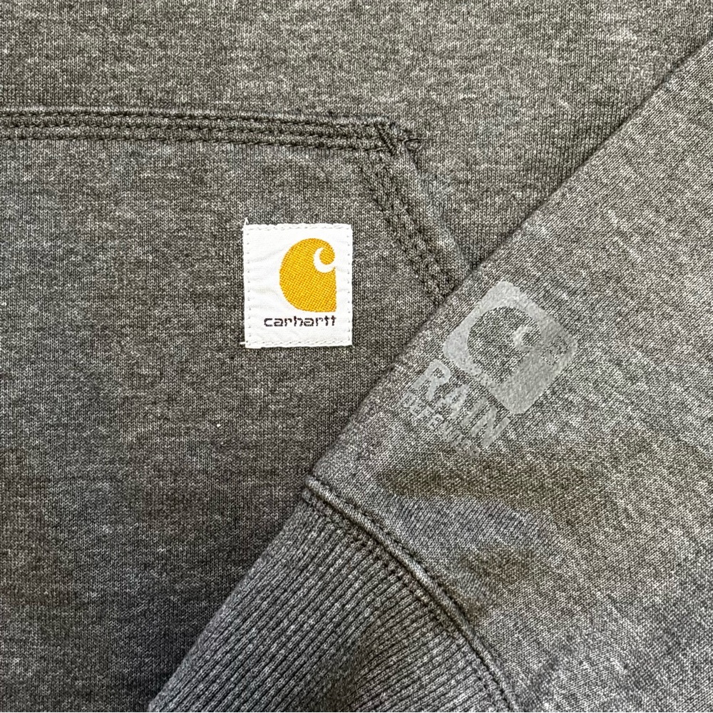 Carhartt Gray Men’s Rain Defender Quarter Zip Sweatshirt Size Large - Picture 6 of 8